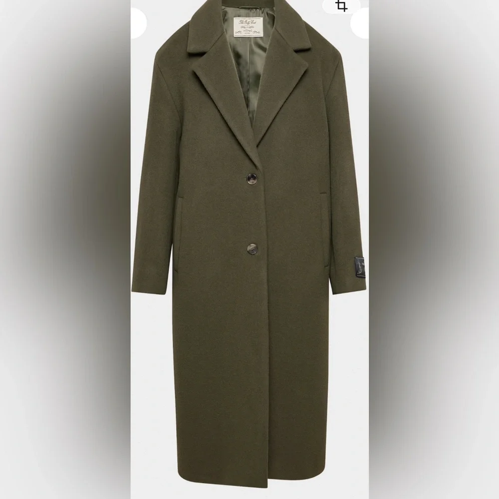 Wilfred -The Only Wool Cashmere Coat- Olive Green - Picture 2 of 10